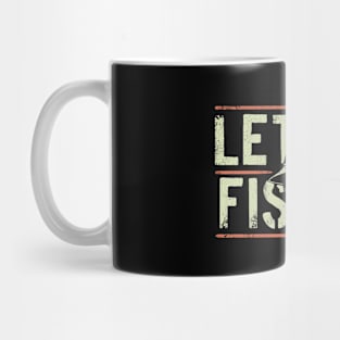 Lets go Fishing Vintage Design Mug